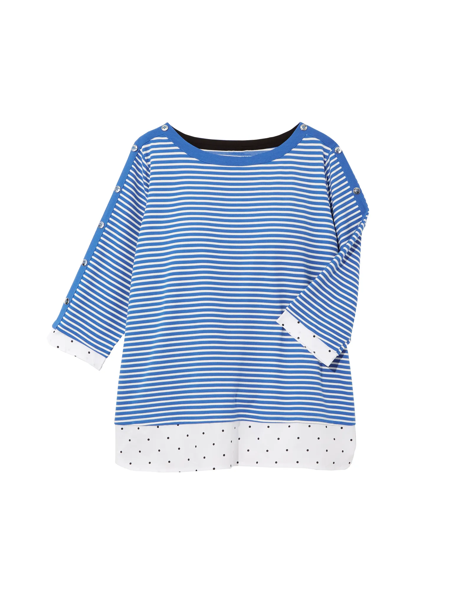 Lucia Twofer Top | Royal Blue / White