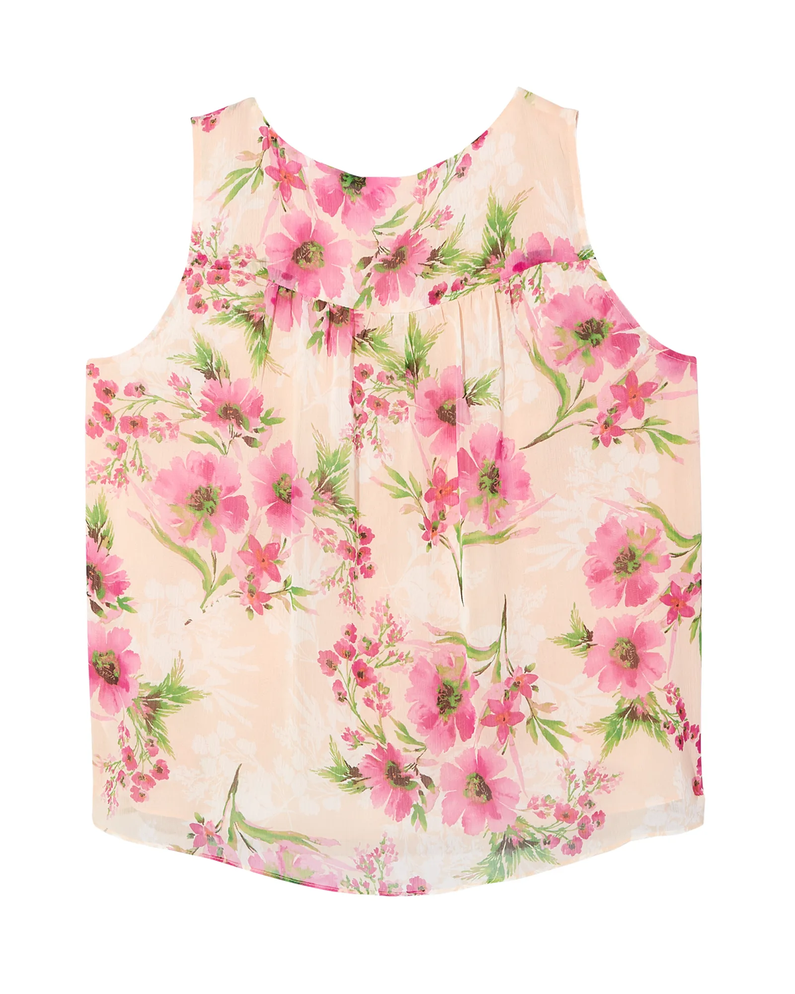 Lucille Sleeveless Top | Pink / Light Green