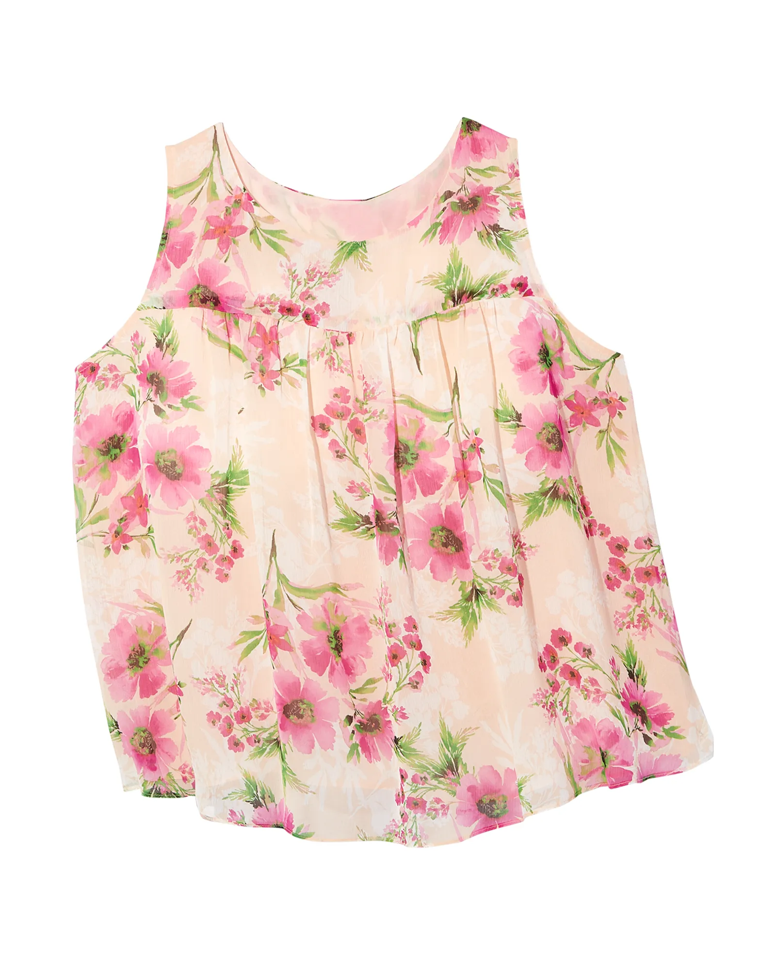 Lucille Sleeveless Top | Pink / Light Green