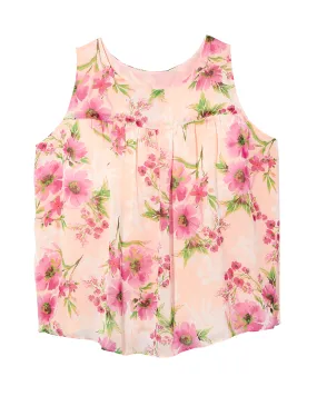 Lucille Sleeveless Top | Pink / Light Green