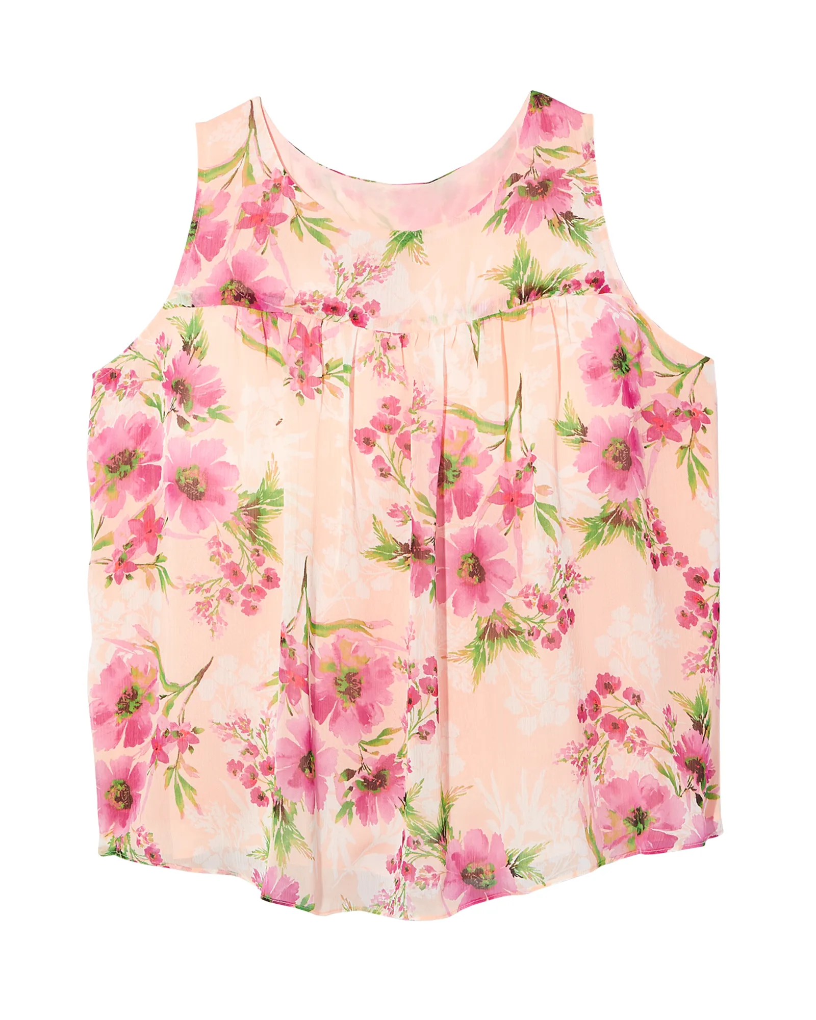 Lucille Sleeveless Top | Pink / Light Green