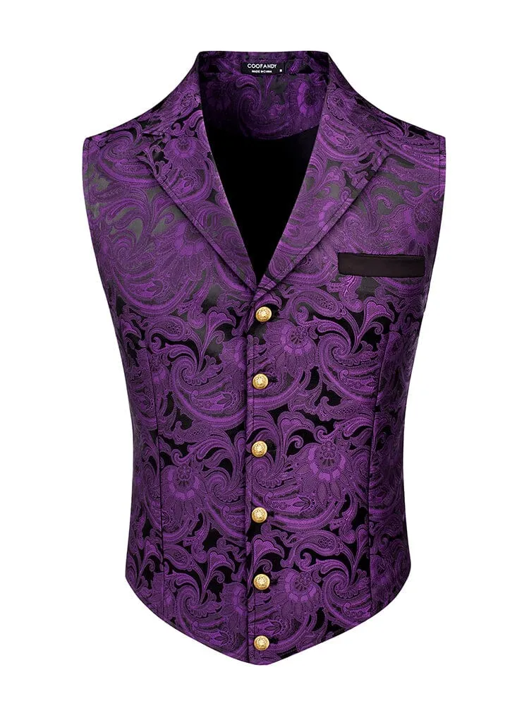 Luxury Floral Tuxedo Vest (US Only)