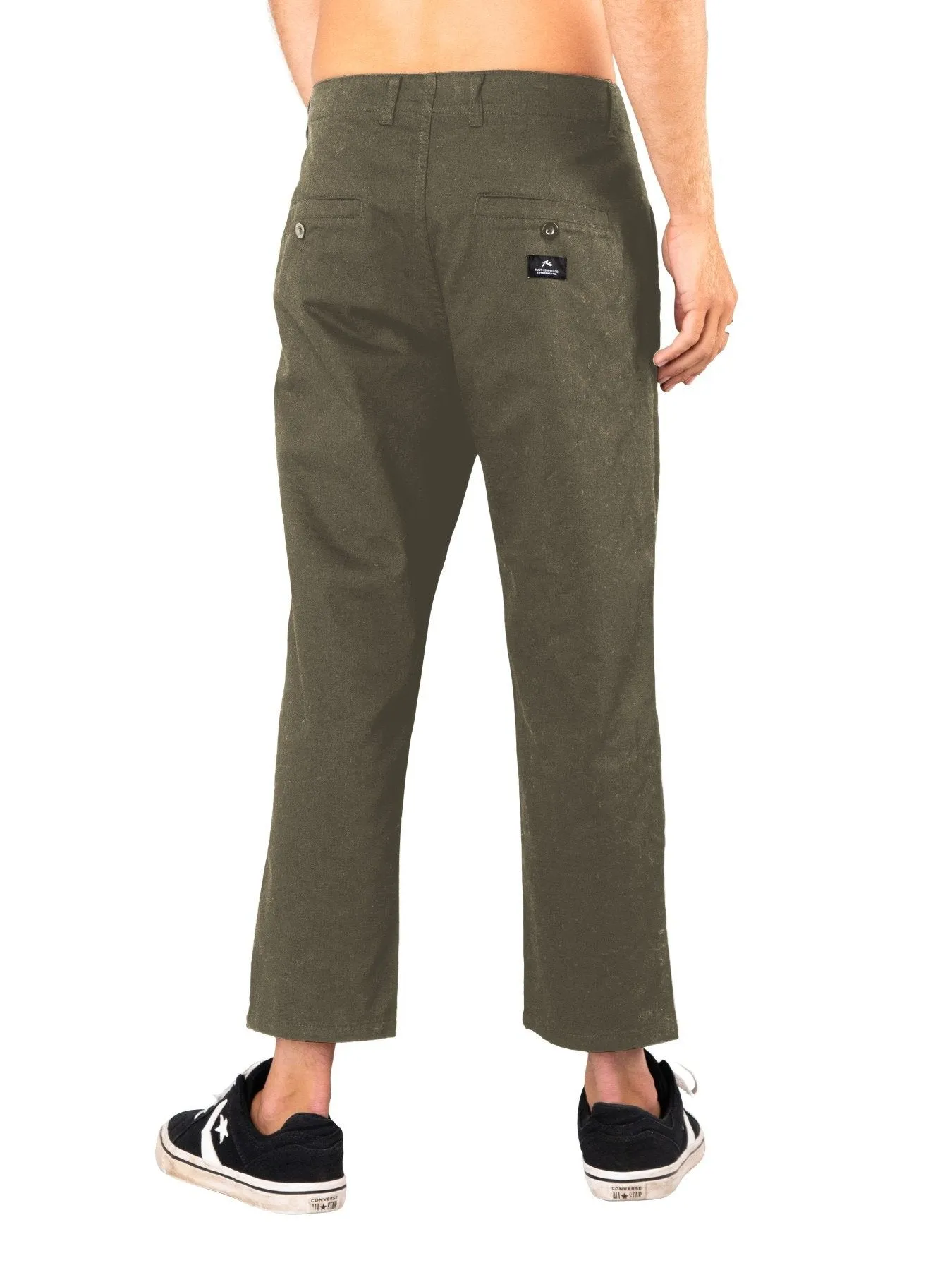 Manila Cropped Chino Pant - Rifle Green