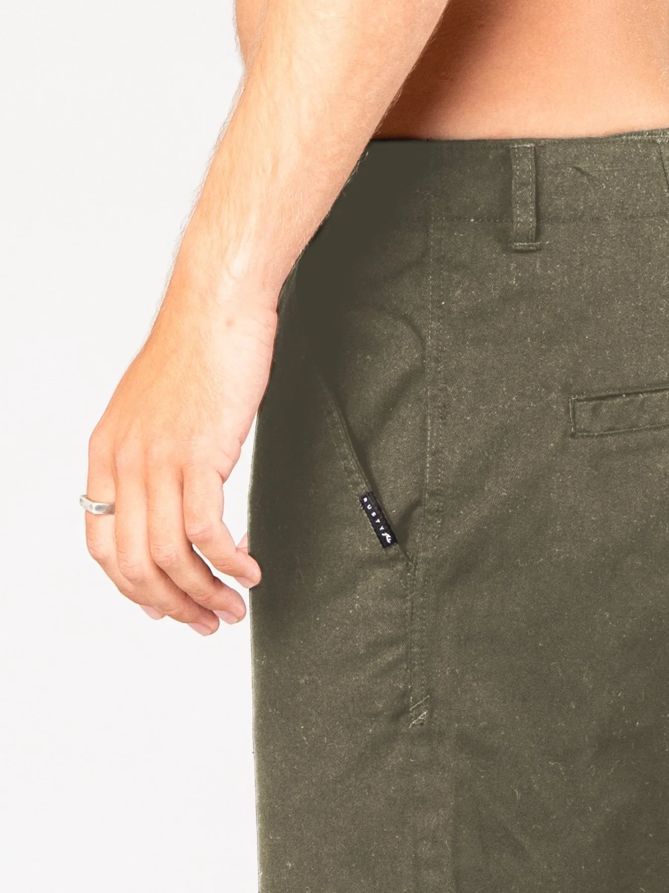 Manila Cropped Chino Pant - Rifle Green