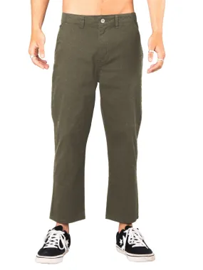 Manila Cropped Chino Pant - Rifle Green