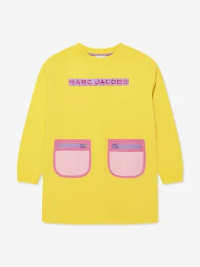 MARC JACOBS Girls Pocket Sweater Dress in Yellow