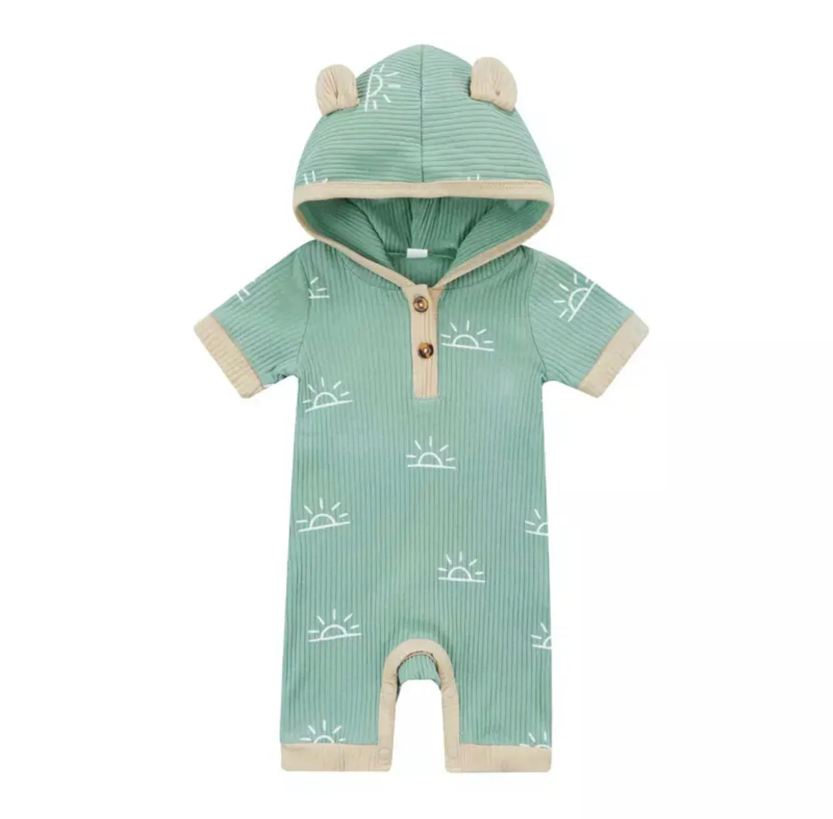 Marley Sun Hooded Onesie - Mint