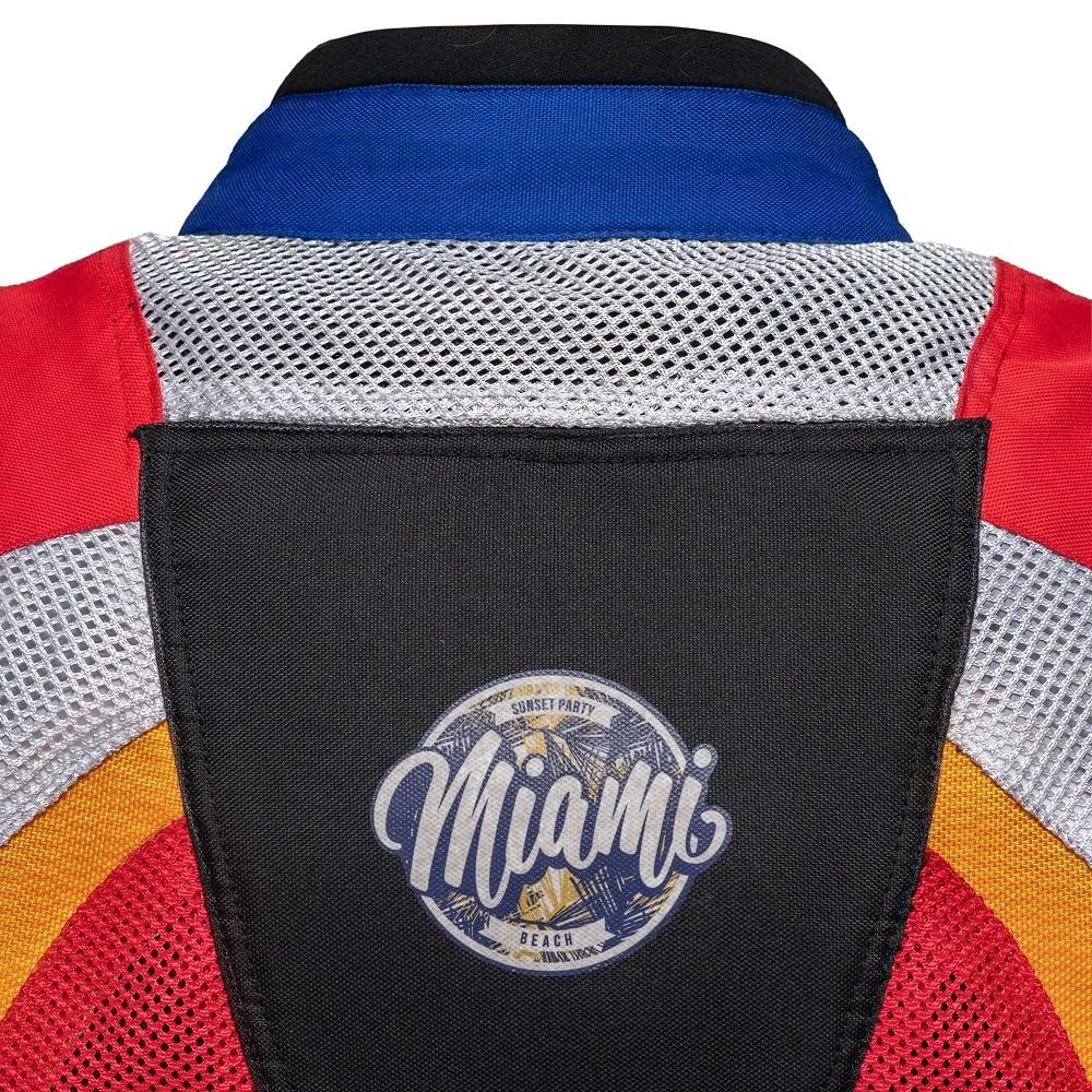 Miami Motor Club Red Fully-Protected Biker Jacket