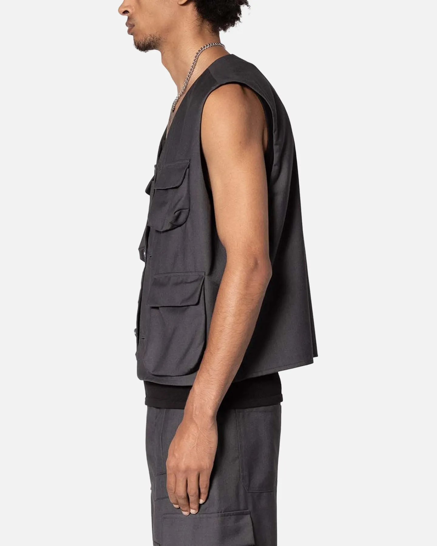 MNML Bounded Gabardine Vest Grey