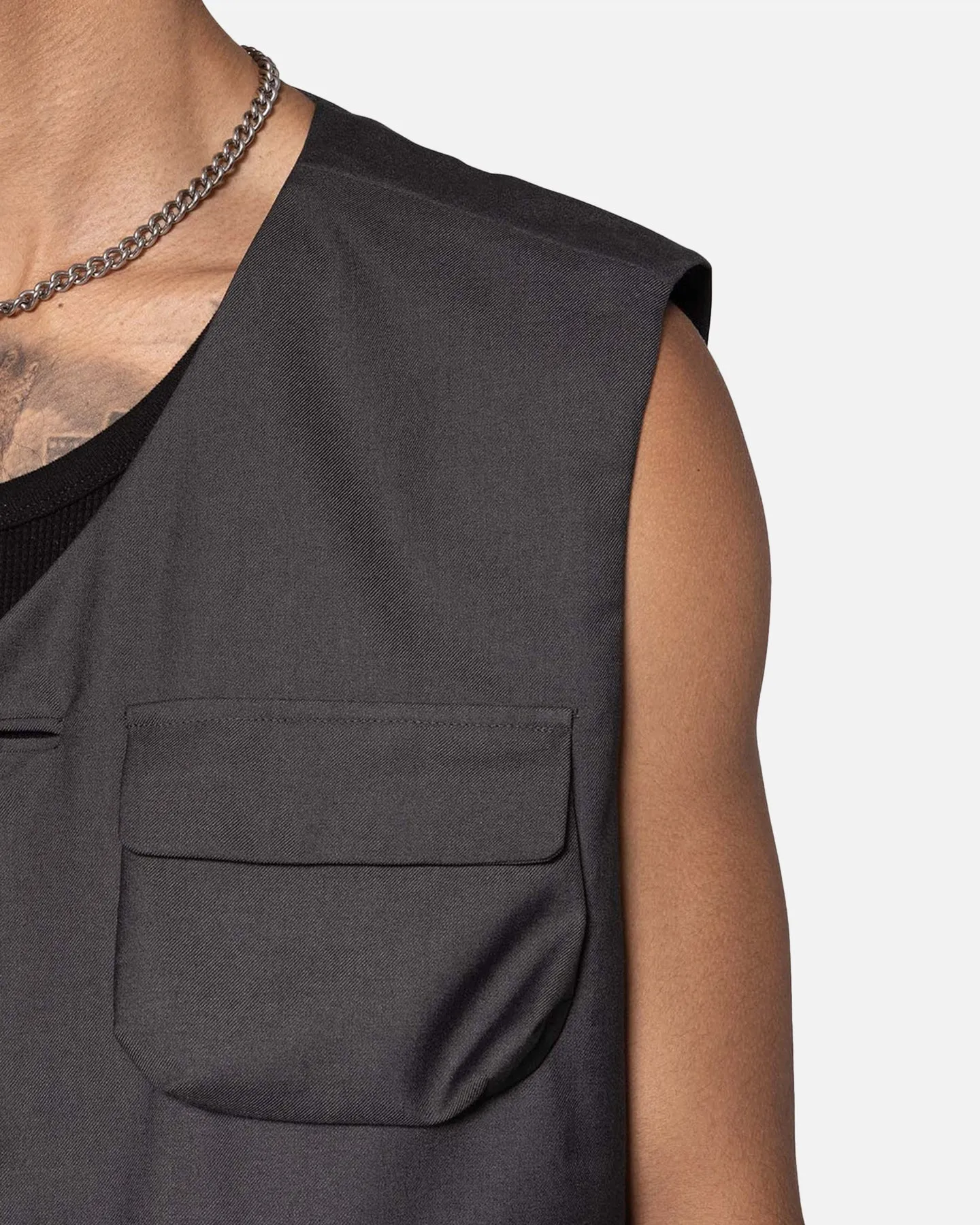 MNML Bounded Gabardine Vest Grey