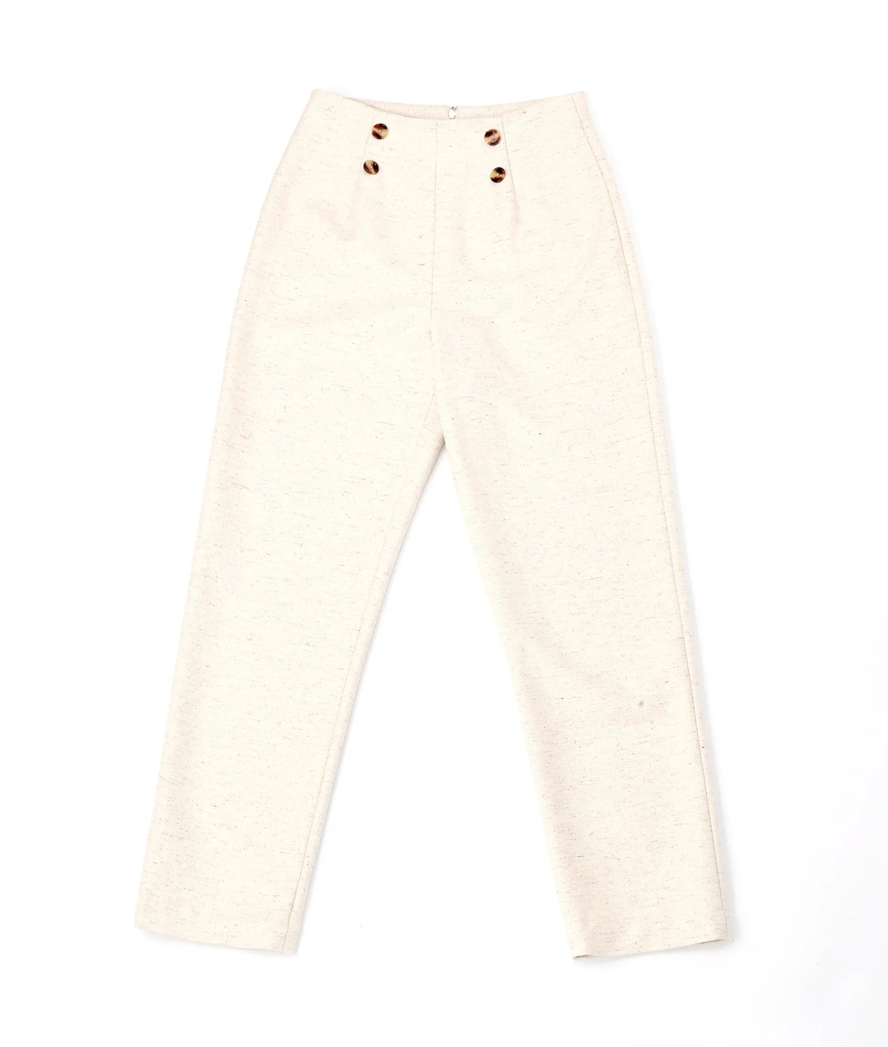 Natural high-Waisted Polo Pants-TAKTAI