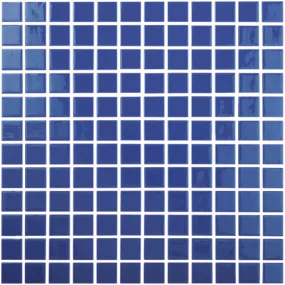 Navy Blue Slip Resistant, 1" x 1" - Glass Tile