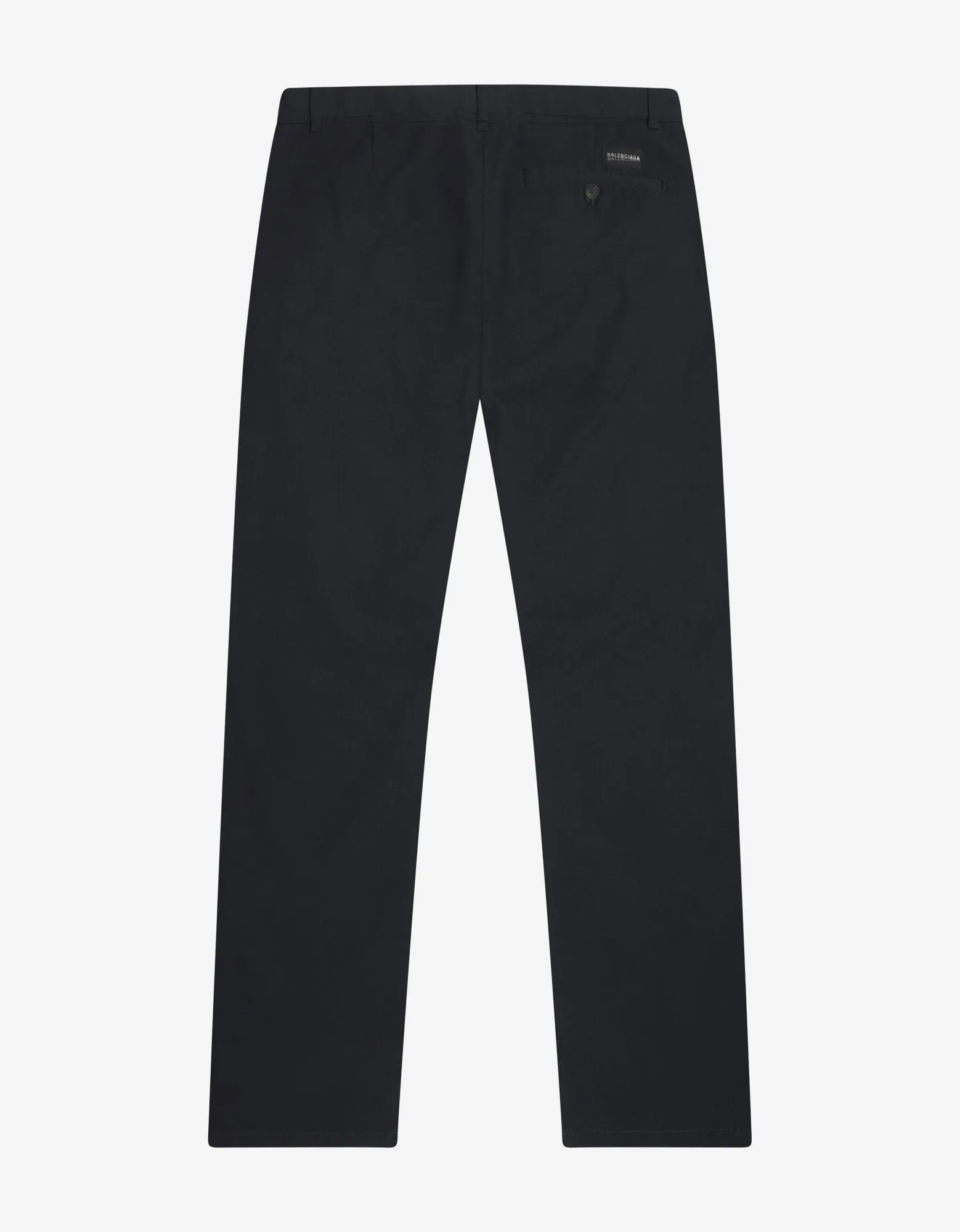 Navy Blue Wide Leg Chino Trousers