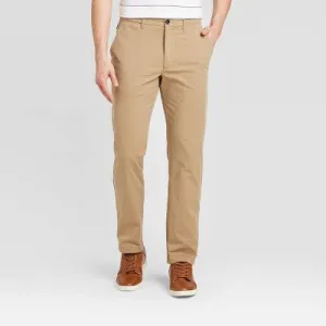 New - Goodfellow & Co Mens Slim Straight Chino Pants Quick Dry Stain Wrinkle Resistant