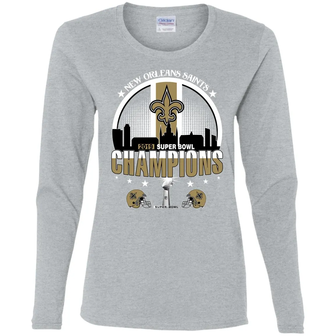 Nfl – New Orleans Saints 2019 Super Bowl Champions Football Women Long Sleeve Shirt