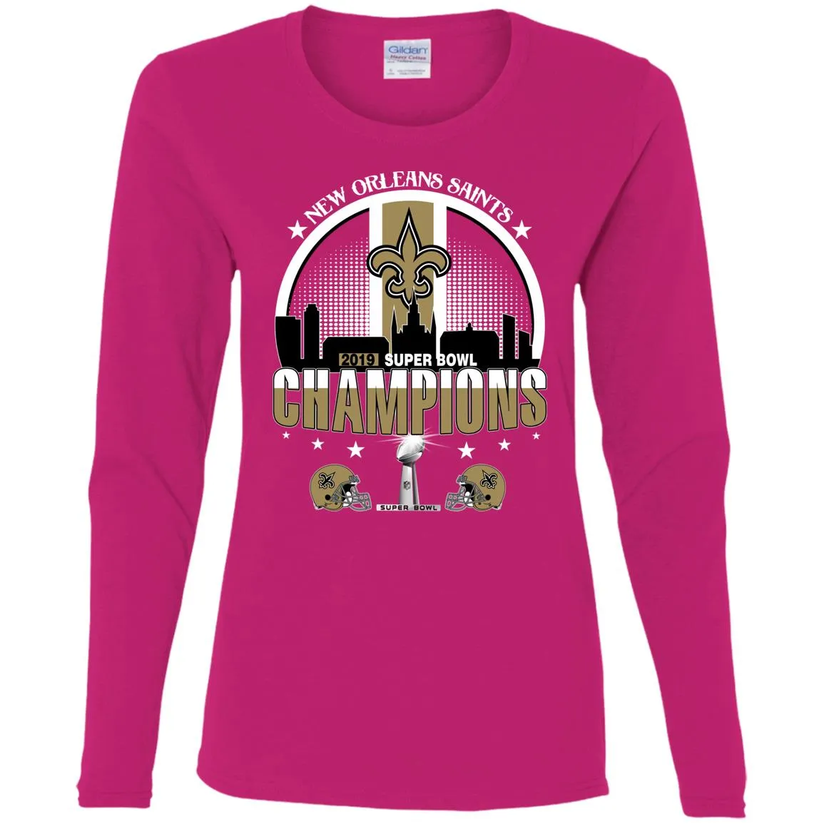 Nfl – New Orleans Saints 2019 Super Bowl Champions Football Women Long Sleeve Shirt