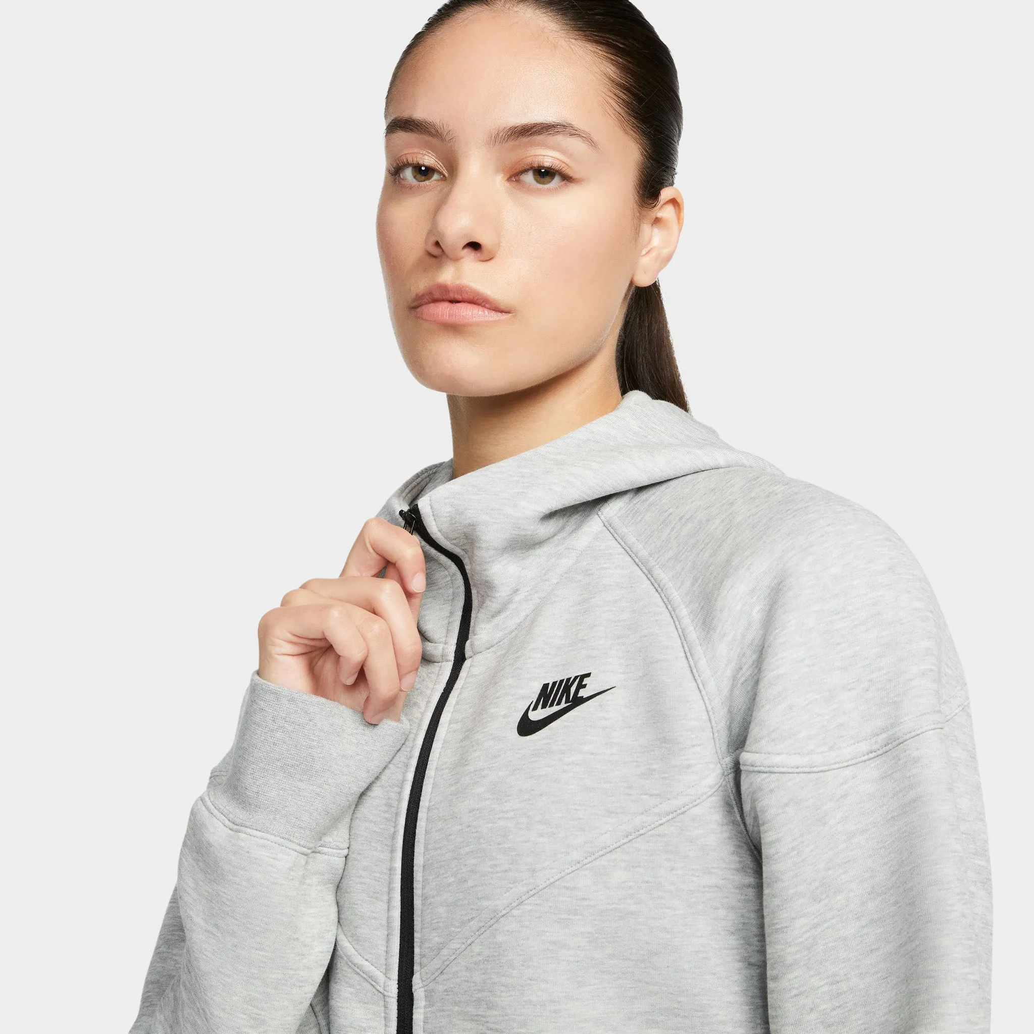 Nike Sportswear Women's Tech Fleece Windrunner Full-Zip Hoodie Dark Grey Heather / Black