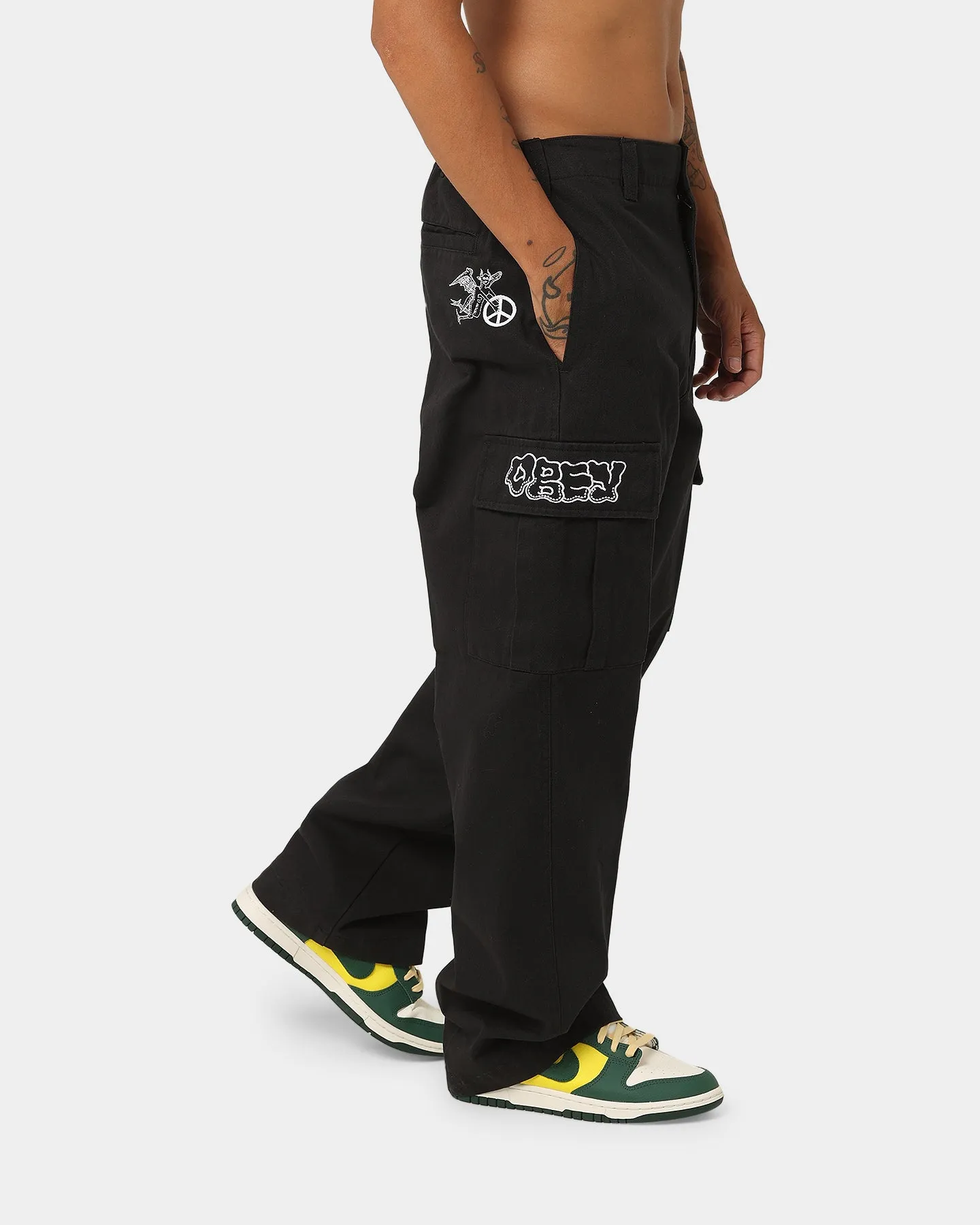 Obey Big Division Cargo Pants Black