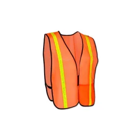 Occunomix LUX-XGTM-OR Value Mesh Vest, Gloss Tape, Orange, Regular, 1 Each