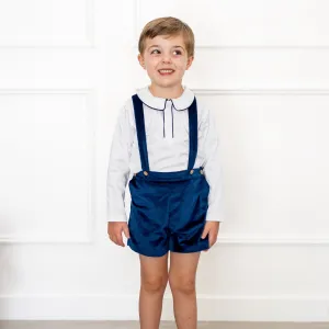 Paxton Boy Overall - Navy Velvet