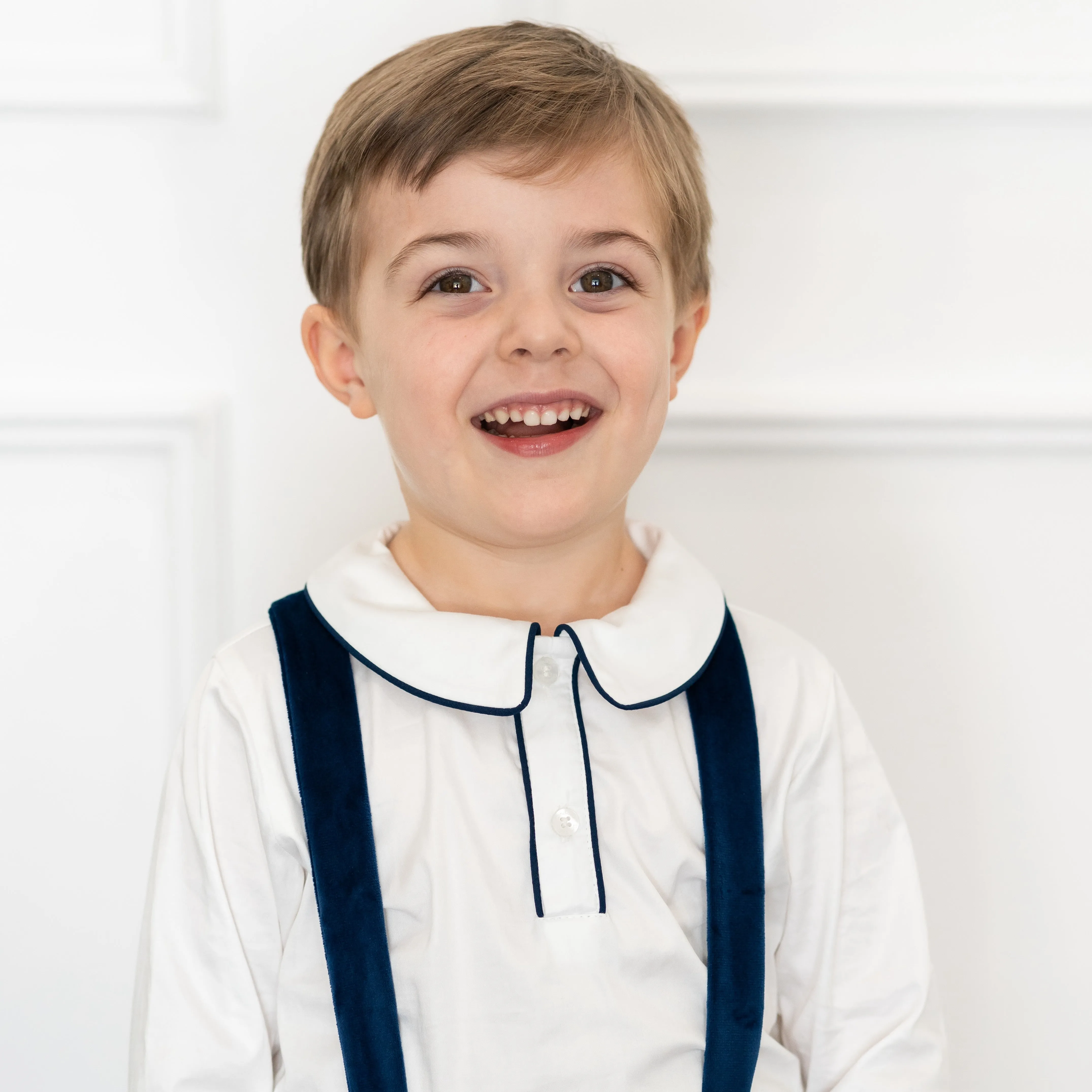 Paxton Boy Overall - Navy Velvet