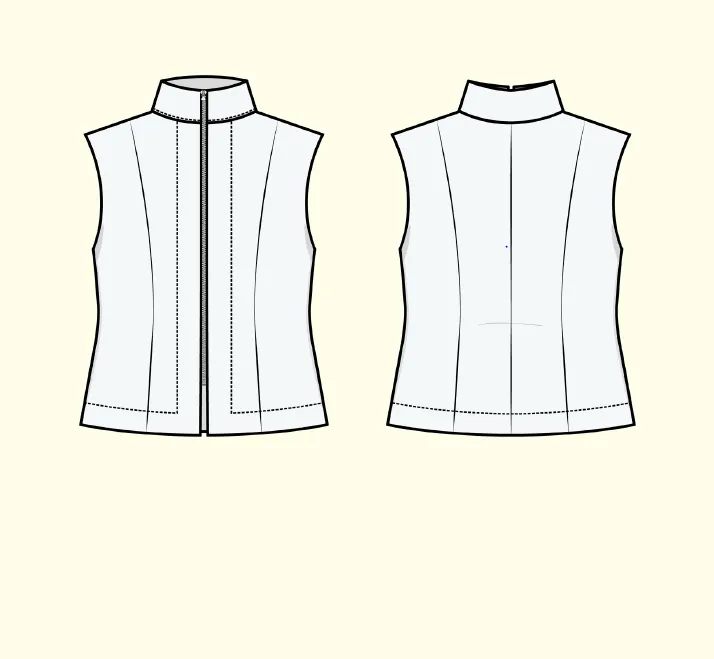 PDF Pattern - Zip Vest | Puff and Pencil