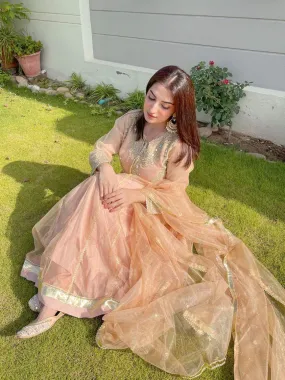 PEACH BLUSH (Frock & Dupatta)