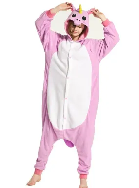 PINK ANIMAL CARTOON CONJOINED PAJAMAS PURPLE UNICORN