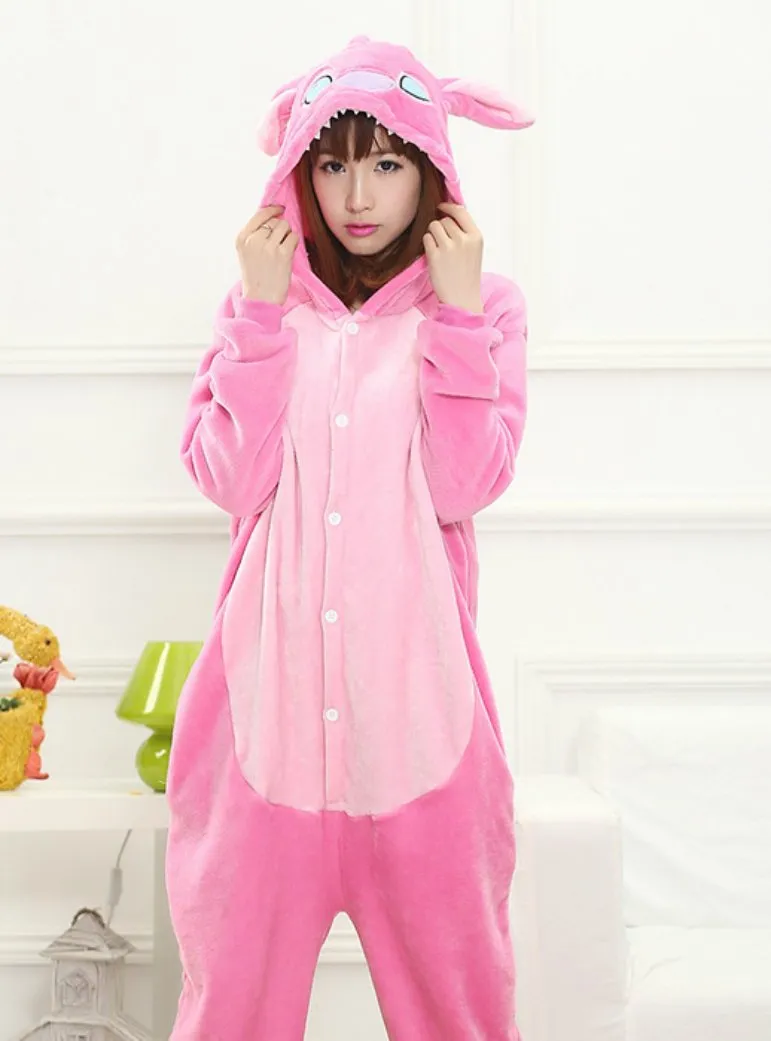 PINK LSTITCH COSTUME PAJAMAS SLEEPWEAR ONESIE