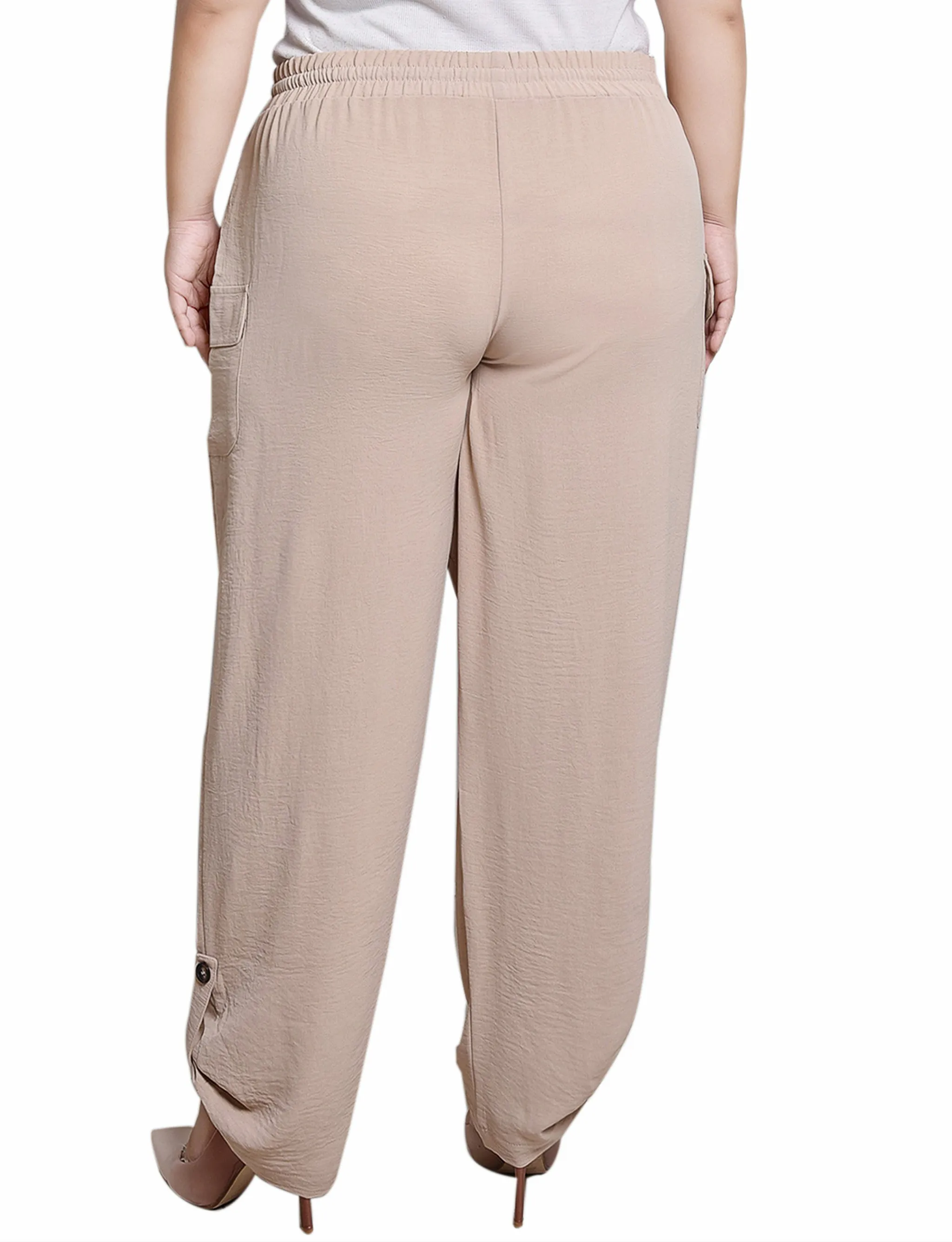 Plus Size Pull On Cargo Pants