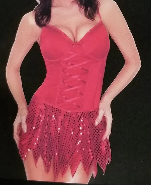 Plus-Size Red Devil Shimmer Costume