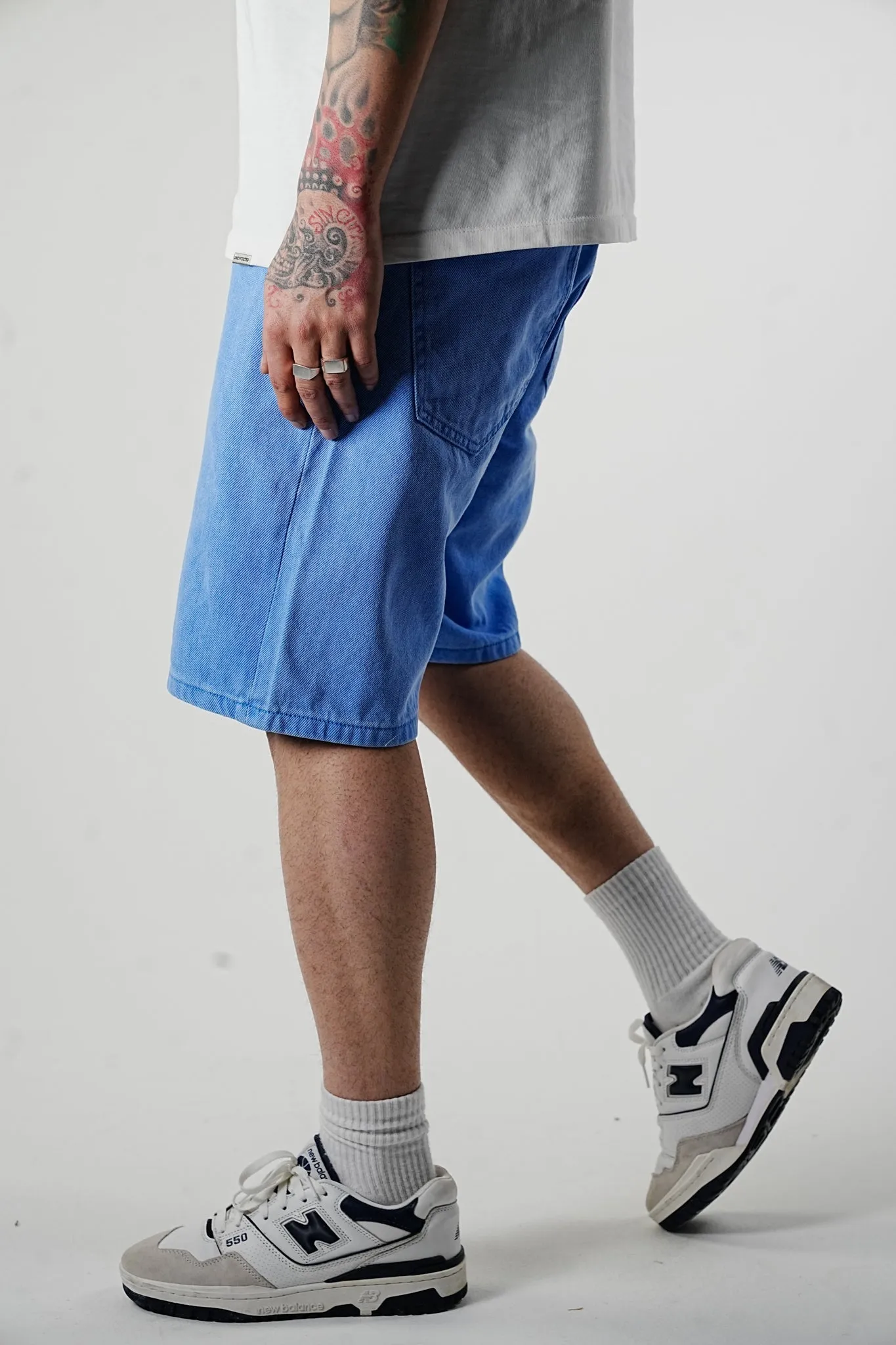 Premium Basic Blue Denim Shorts