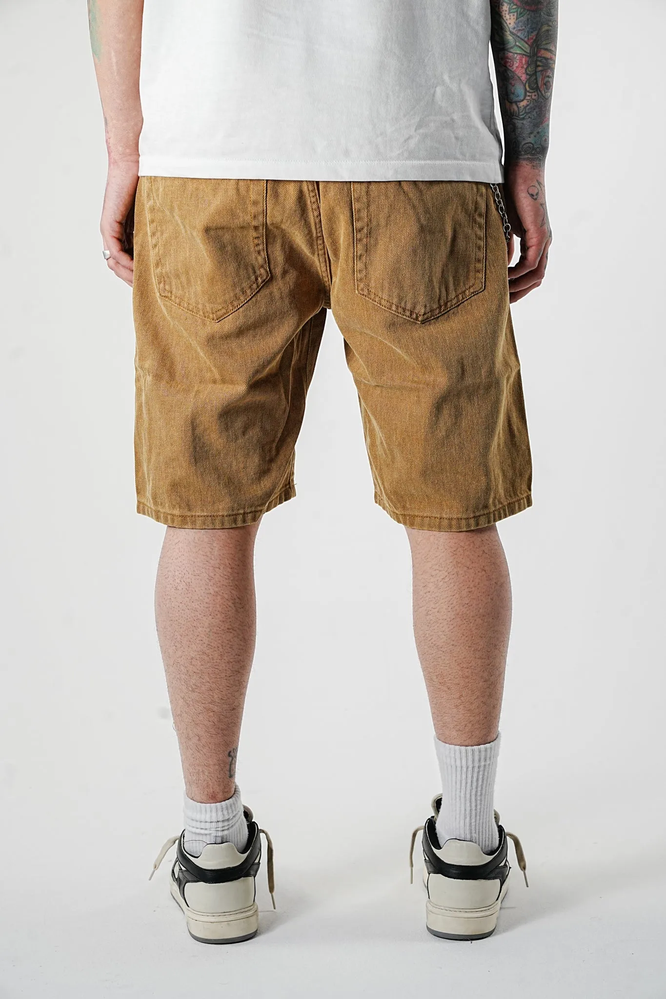 Premium Basic Brown Denim Shorts