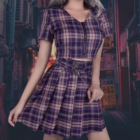 Purple Plaid Outfit SD00601