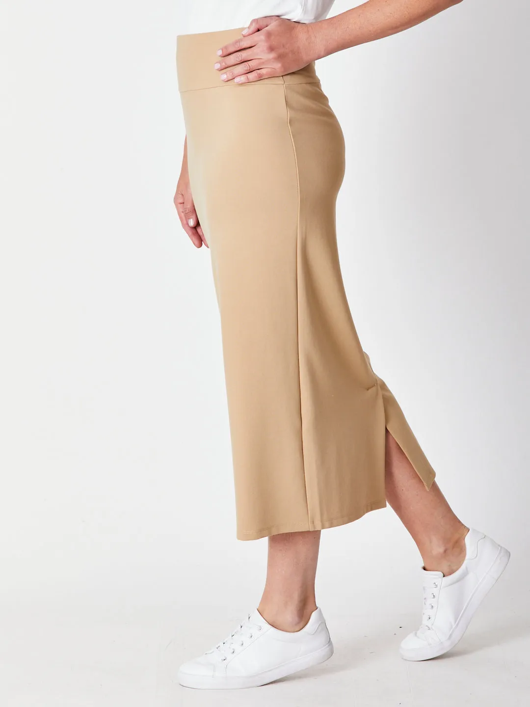 PUSHKIN PONTI SKIRT - Camel 29711-s