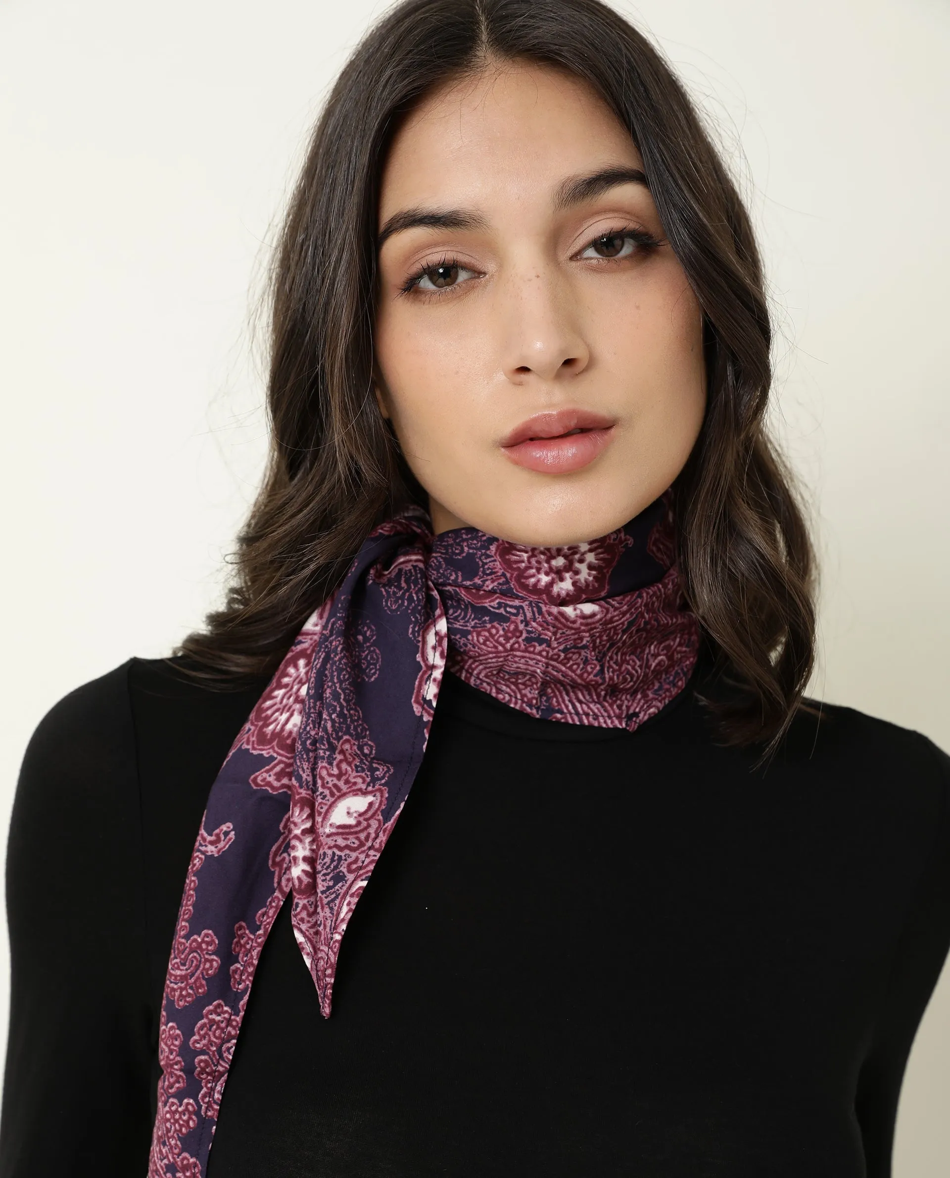 Rareism Women Johnson Pink Scarf