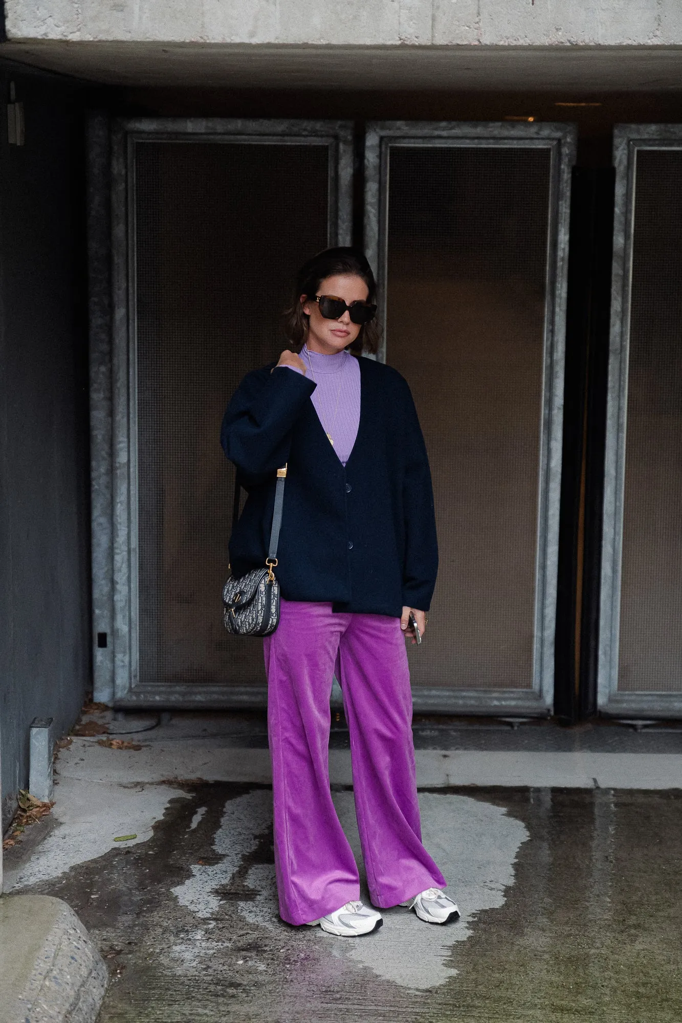 Renée velvet pants iris orchid