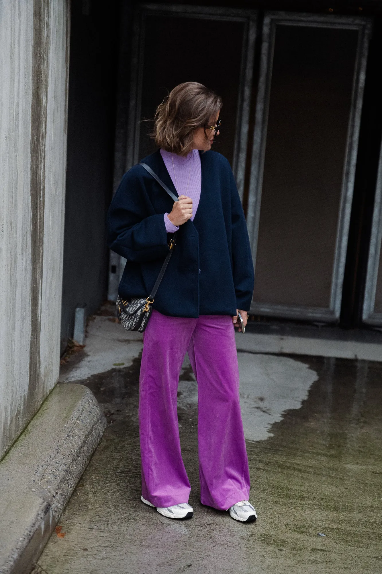 Renée velvet pants iris orchid