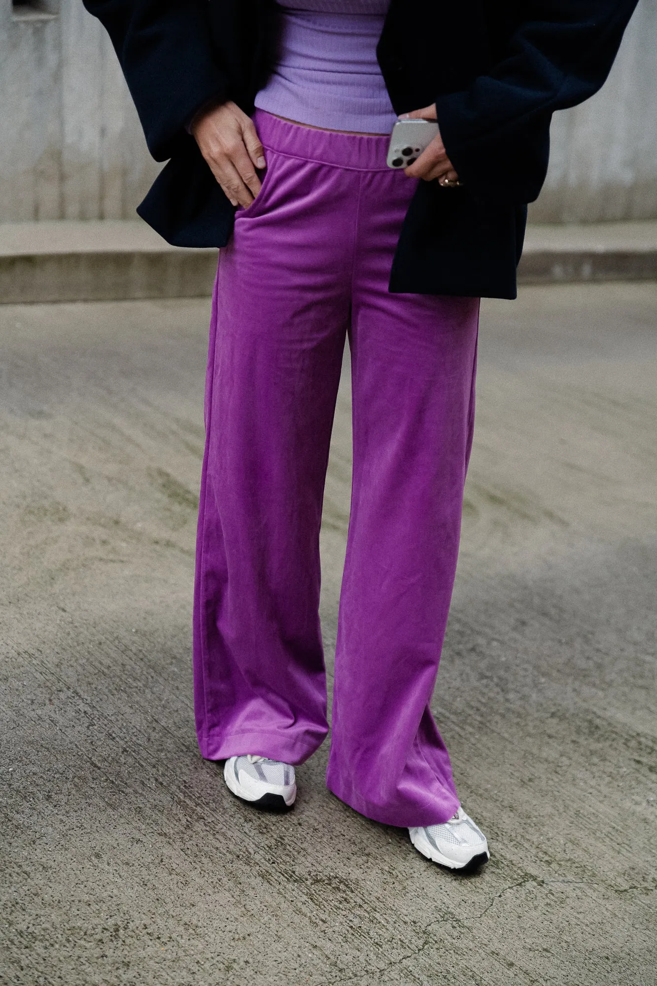 Renée velvet pants iris orchid