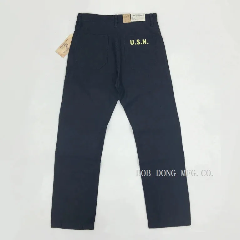 Replica Ww2 U.S.Navy Usn N-1 Deck Pants Chino - Vintage Navy Department Straight Trousers