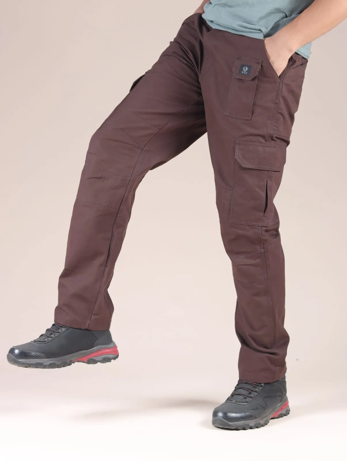 Ripstop Tactical Pant | Cargo Water Repellent Outdoor Work Pants by walkoutwear. (maroon)