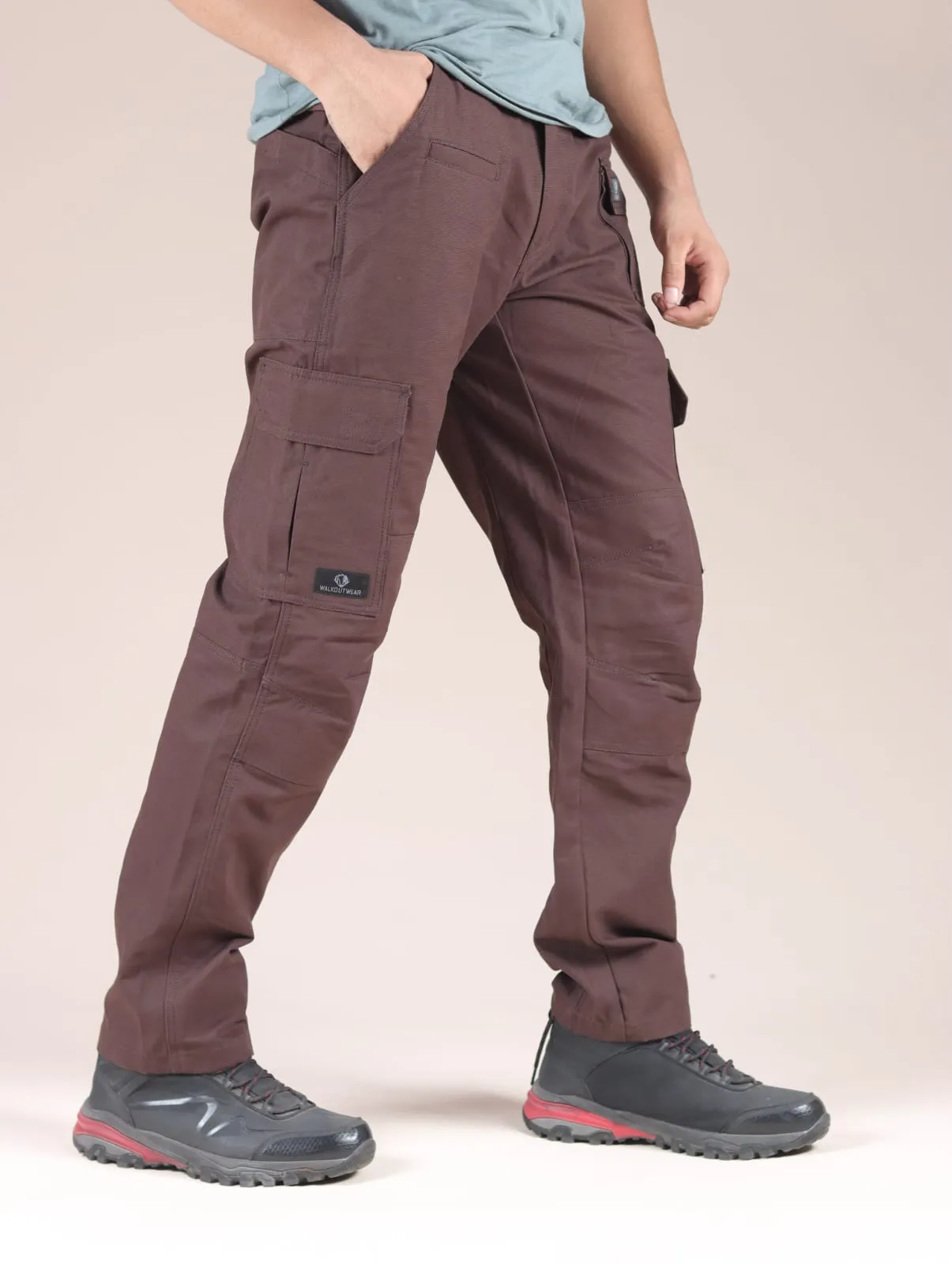 Ripstop Tactical Pant | Cargo Water Repellent Outdoor Work Pants by walkoutwear. (maroon)