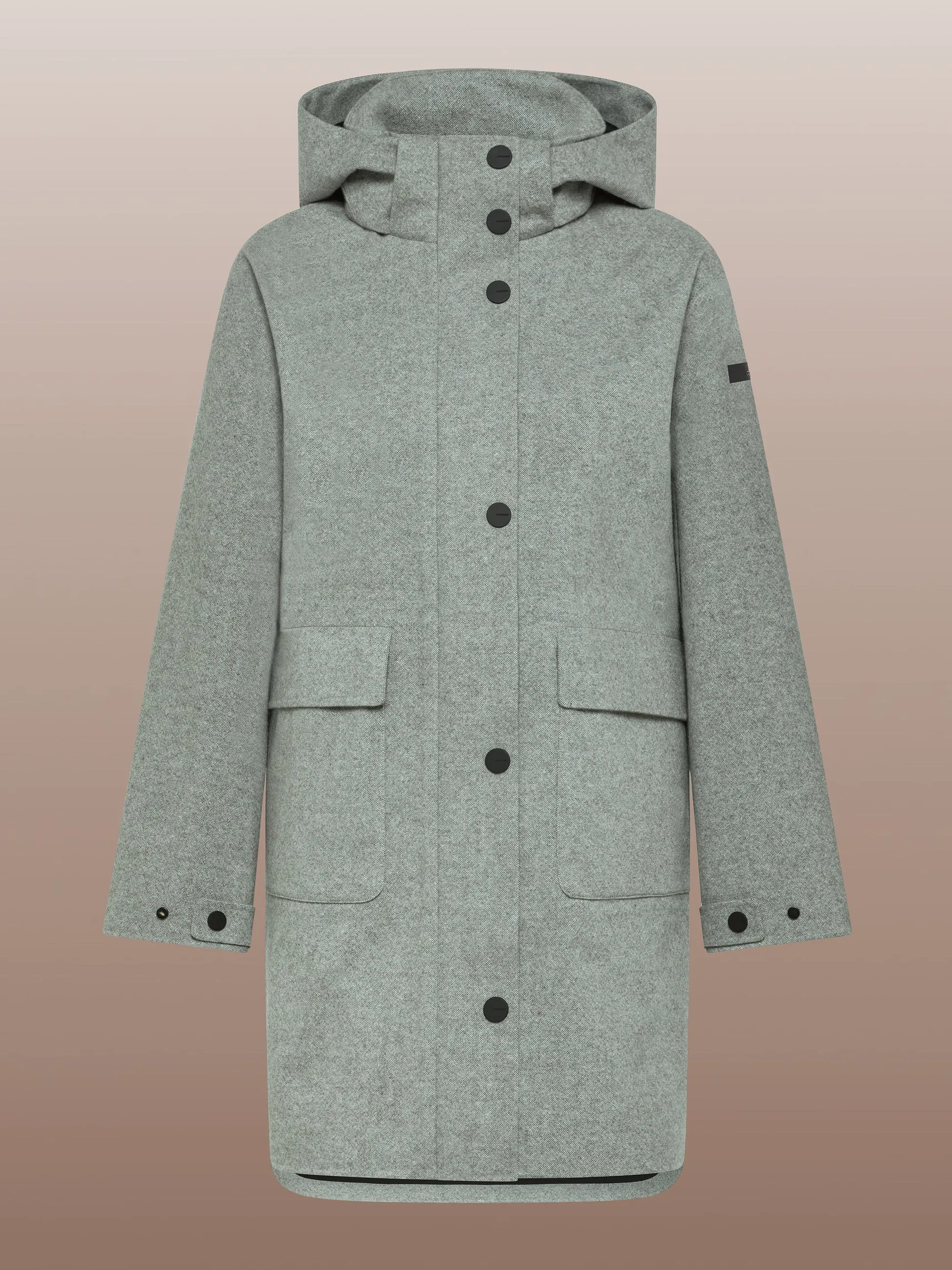 Rrd Cappotto Lana Interno Tecnico Grigio Donna