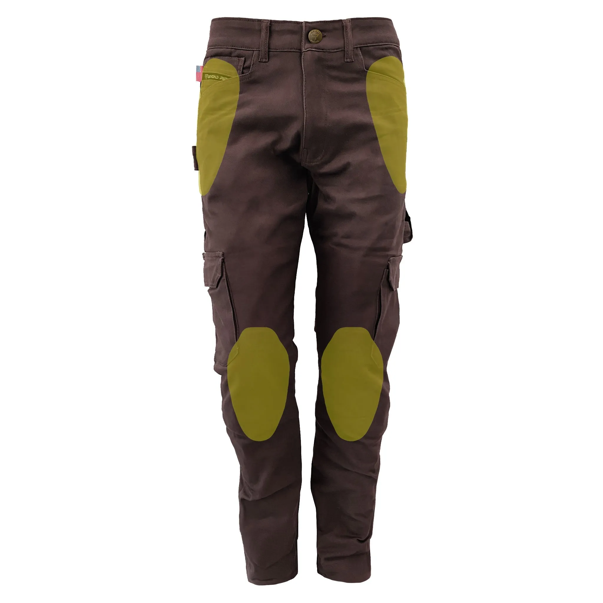 SALE Relaxed Fit Cargo Pants - Dark Coffee with Pads