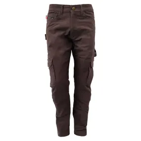 SALE Relaxed Fit Cargo Pants - Dark Coffee with Pads