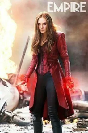 Scarlet-Witch-Elizabeth Olsen's-Wanda Maximoff-Long-Women-Leather-Costume-Jacket-Coat