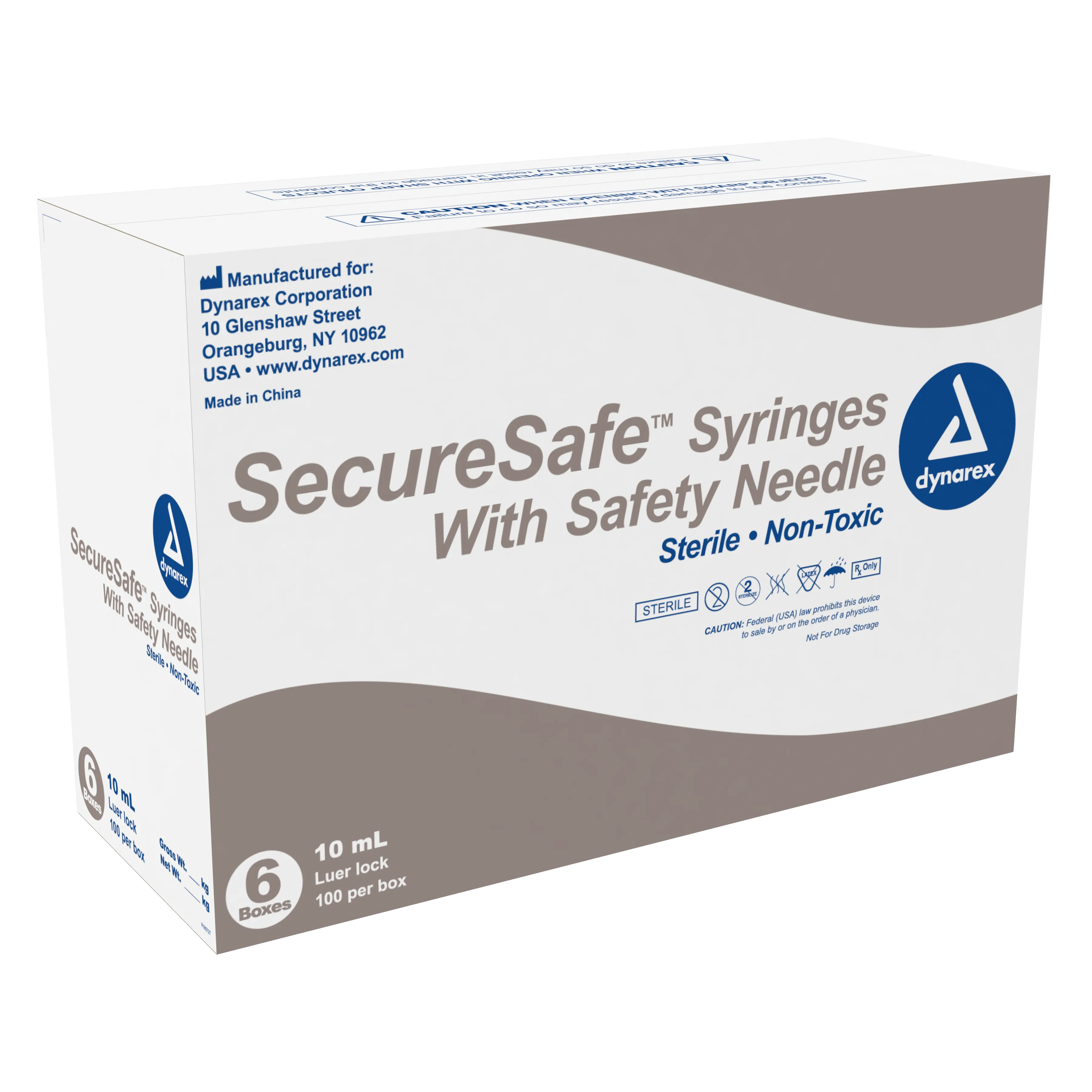 SecureSafe Syringe with Safety Needle  - 10cc - 21G, 1.5" needle