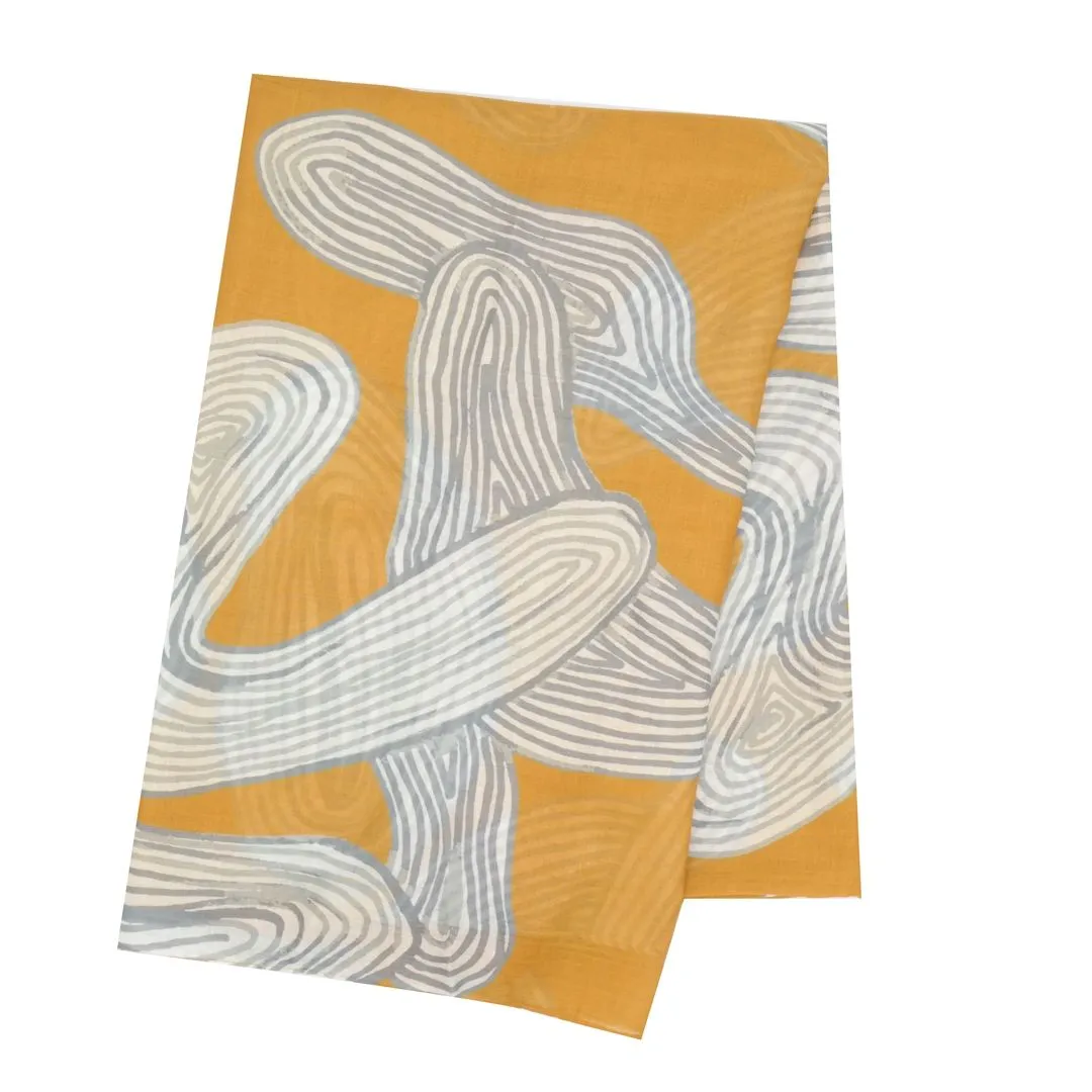 Shifting Shapes Mustard Yellow Scarf