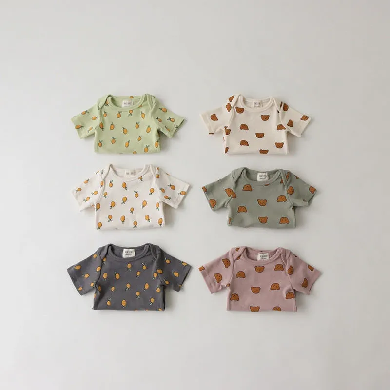 Short Sleeve Cotton Onesies (Lemons, Pineapples or Bears)