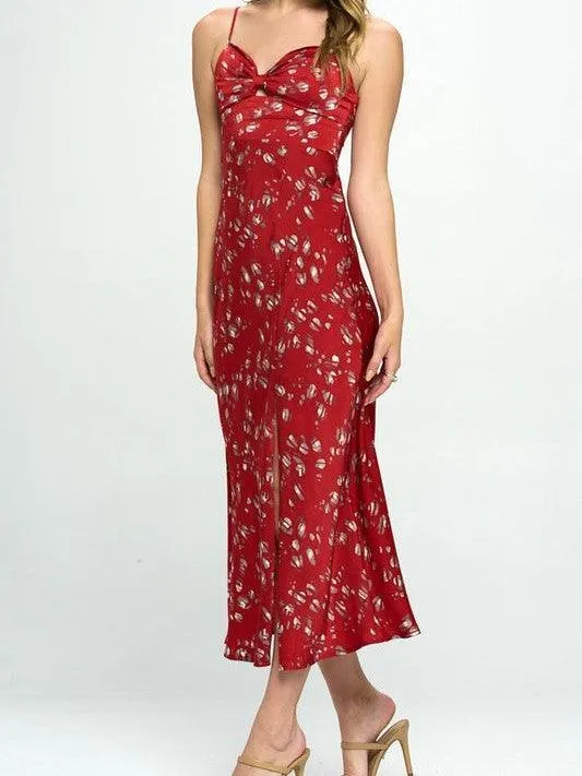 Slip Into Summer Satin Floral Maxi Dress